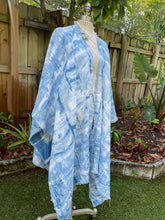 Load image into Gallery viewer, Linen Naturally Dyed Indigo Cape
