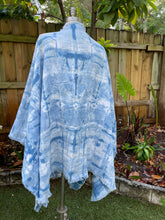 Load image into Gallery viewer, Linen Naturally Dyed Indigo Cape
